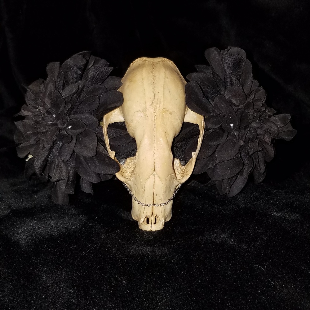 Black flower crown